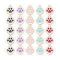 Paw Charms Enamel Cute Pet Paw Print Charms Dag Cat Paw Charms for DIYJewelry Craft Making