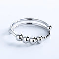 Hot Selling Fidget Anxiety Rings Silver Gold Plated Adjustable Spinner Rings for Women