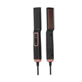Custom Logo Mini Iron Electric Beard Straightener Men Portable Hotel PTC Heat Ceramic Aluminum Brush LED Straightening