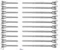 Stainless Steel Cable Railing Kits for 1/8" Wire Rope Hand Swage Toggles Jaw Swage Stud Turnbuckle for Sale