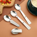 Folding Spoons Foldable Stainless Steel Scoop 3 Folding Camping Spoon Portable Coffee Spoon Tablespoon for Travel Picnic