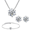 Daidan Six Claw Women Necklace Jewelry Classic Single Diamond Box Chain Zircon 925 Sterling Silver Necklace