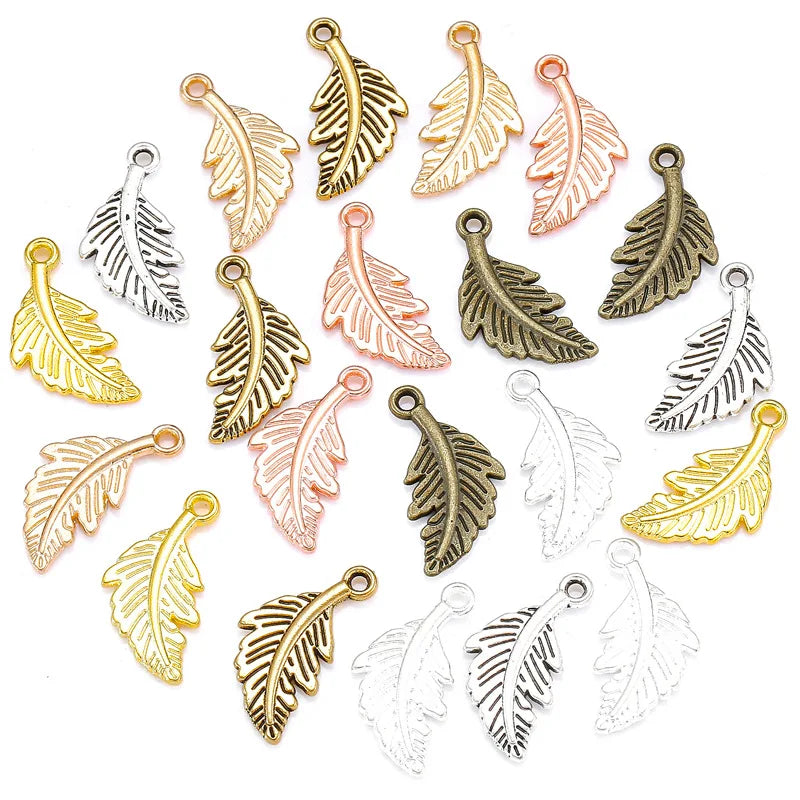 YuenZ Cute feathers Charms For Necklace Bracelet Earrings Pendant DIY Jewelry Making Accessories 19*10mm D330
