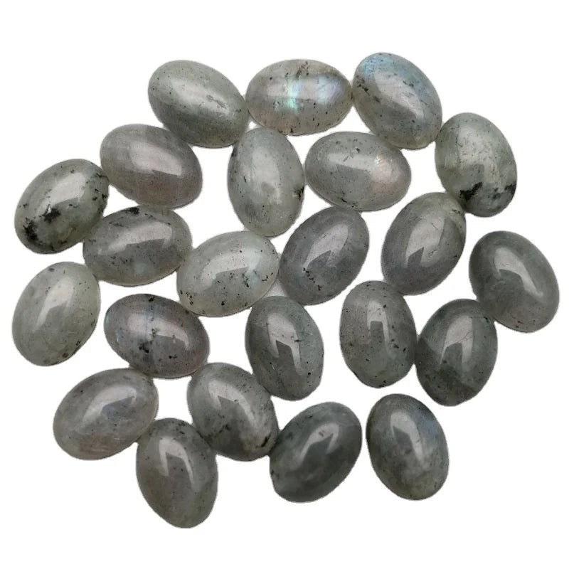DIY Loose Stone 10*14mm Oval Shape Bulk Labradorite Cabochon Crafts