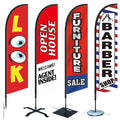 Factory Direct Sales Custom Durable Double-sided Printed Advertising Feather Flag Custom Double-sided Beach Flag Teardrop Flag