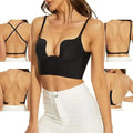 High Quality Womens Seamless Low Back Bra Wire Lifting Deep U Shaped Plunge Backless Bra With Convertible Clear Straps MegaBDM