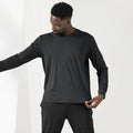 Custom Brand Men's Casual Breathable Cool Plain Full Sleeves Polyester Stretchy Sports T-shirts for Men