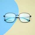 DOISYER 2020 Titanium Gold Glasses Frames Japan Square Metal Eyewear with Clear Lens and Printed Pattern