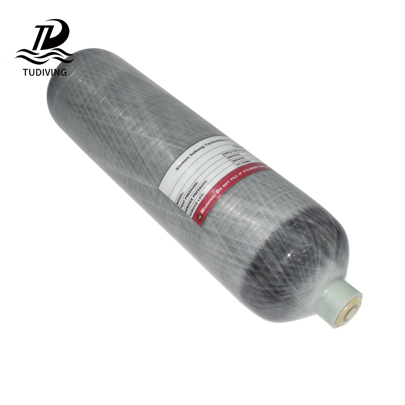 TUDIVING 3L CE Compressive Strength Best Quality 4500psi 30mpa High Price Household Paintball White PCP Carbon Fiber Air Bottle