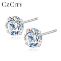 CZCITY SimpleGood Selling Jewlery Trendy Women's Zircon Earring Woman Set 2023 Sterling Silver Huggie Fashion Jewelry Earring