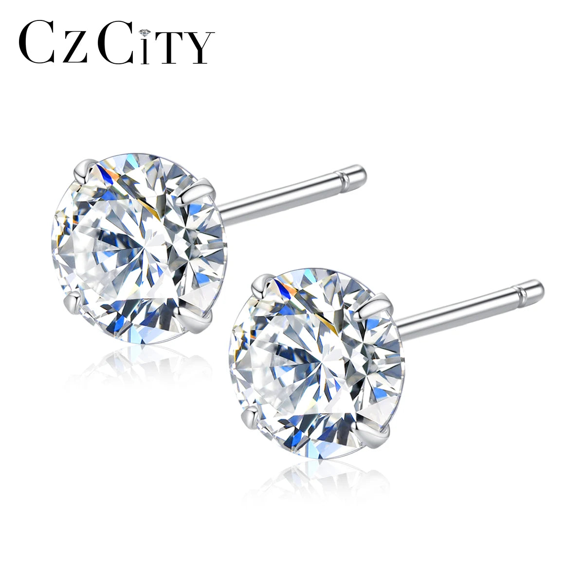 CZCITY SimpleGood Selling Jewlery Trendy Women's Zircon Earring Woman Set 2023 Sterling Silver Huggie Fashion Jewelry Earring