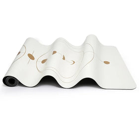 Factory Wholesale Price Chakela Biodegradable Non-slip White PU Yoga Mat with Custom logo Gold Printing