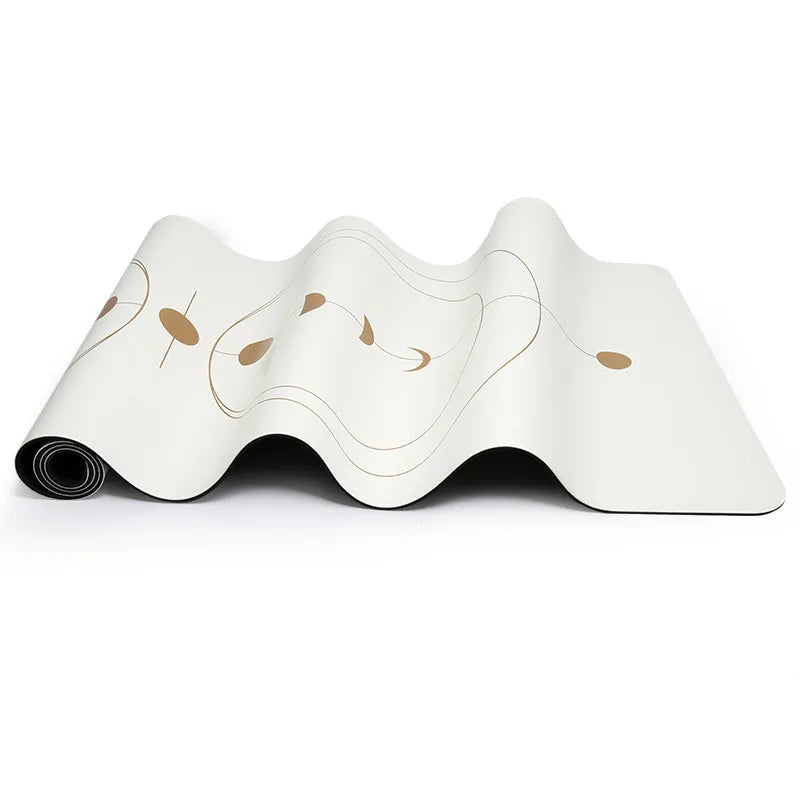 Factory Wholesale Price Chakela Biodegradable Non-slip White PU Yoga Mat with Custom logo Gold Printing