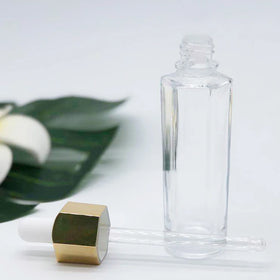 Hot Sale Customization logo 30ml Luxury Serum clear Essential Oil Glass Dropper Bottle