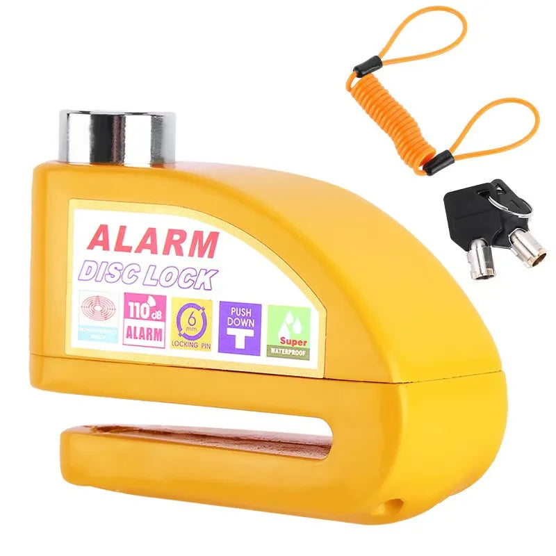 High Decibel Anti Theft Bicycle Lock Rust Preventing Electric Bike Disc Brake Alarm Lock for Motorcycle and Mountain Bike