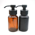 200ml  250ml Empty Wide Mouth  Amber Foam Soap Dispenser Pump Glass Lotion Bottle