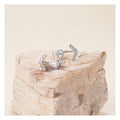 925 Sterling Silver Yellow Zircon Hoop Earrings Water Drop Shaped for Weddings and Parties