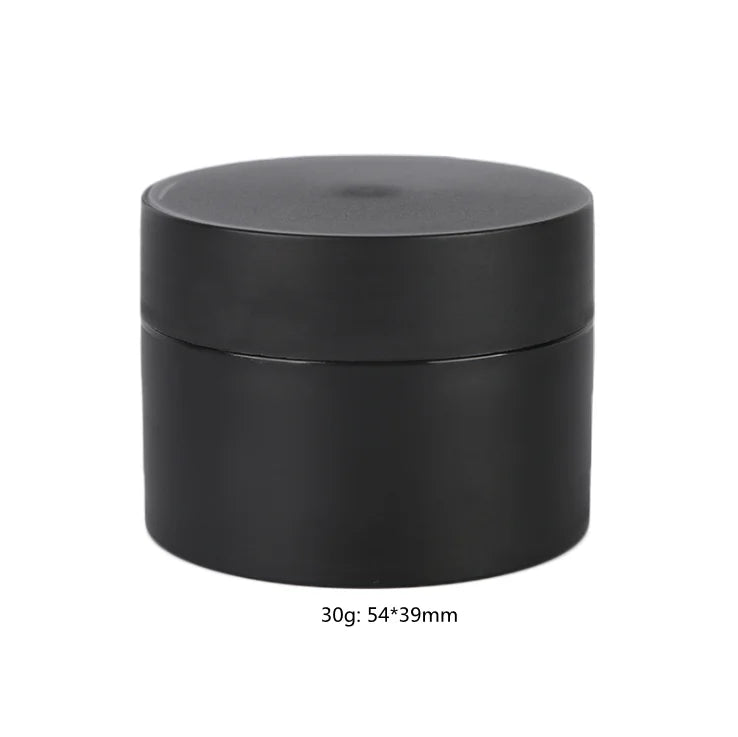 Empty Cosmetic Packaging 30ml 30g Matte Frosted Black Plastic Shampoo Eye Cream Jars