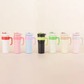 Big Novelty Design Vacuum Thermos Cup 316 Stainless Steel Hot Cold Insulation Water Bottle with Handle Straw