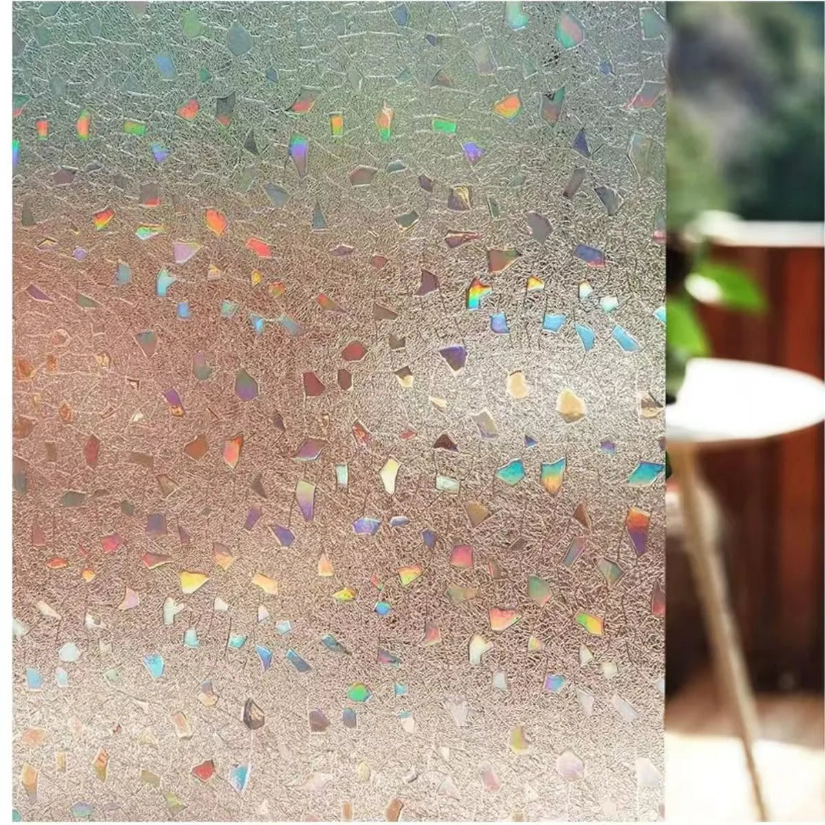 Top Quality 3D rainbow Static Window Film Privacy Frosted Window Film Window Tinting Film for Home