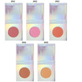 OEM Holographic Face Blush Palette Vegan Single Blusher Private Label 5 Colors Custom Logo Makeup Blush Palette