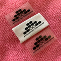 Custom logo Sports Shirt Swimwear Heat Press Transfer Labelwashing Care PET Iron on Transfer Label for Apparel