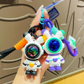 Cartoon Heart Rate Cool Lightning Rabbit Keychain Female Car Astronaut Doll Wrist Rope Keyring Bag Charm Pendant Accessory Gift