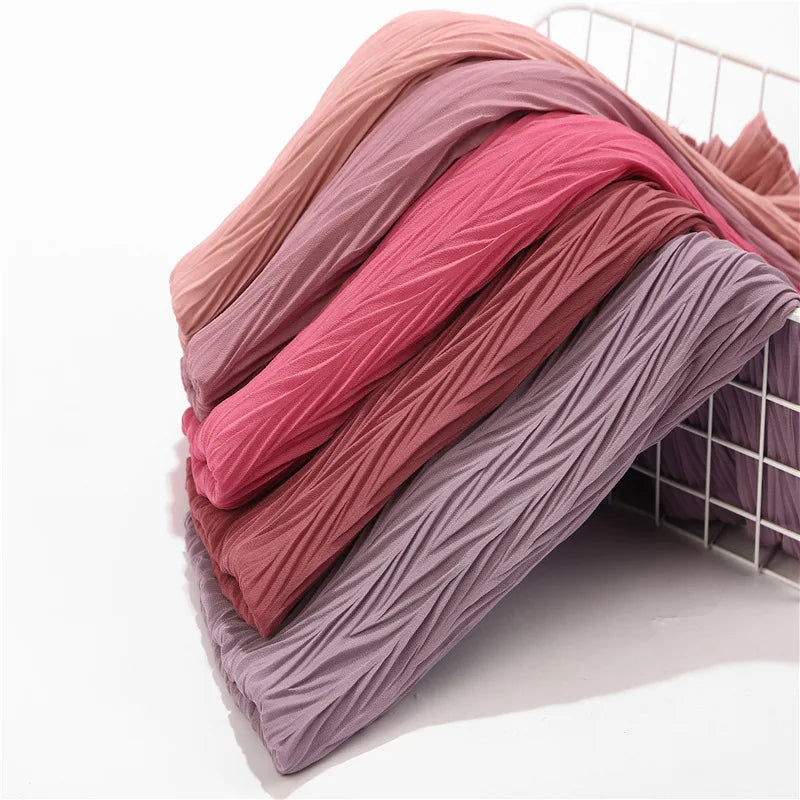 Inner Hijab Under Scarf Long Dubai Pleated Chiffon Hijabs Scarfs 2020 Scarves Muslim MegaBDM