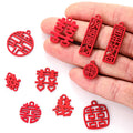 Chinese Character Xi Charm Pendant Alloy Jewelry Accessories Wedding Decorations Making Supplies W266