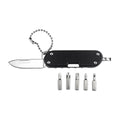 GHK EDC Outdoor Metric Stainless Steel 8-Function Small Tools Multifunctional Keyring Pocket Knife with Bits