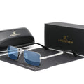 KINGSEVEN New ArrivedPolarized Sunglasses Stainless Steel Vintage Frame Brand Rectangle Design Driving Fishing Sun Glasses N760