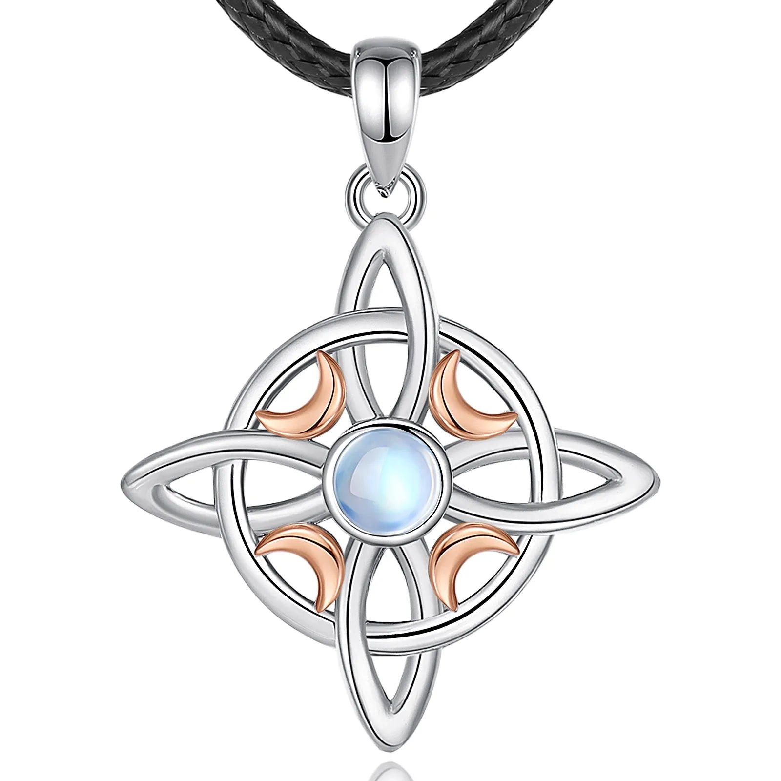 Witch Witches Knot Pendant Dainty Triple Italian S925 Silver Simple Magic Designer Mystic Knot Charm