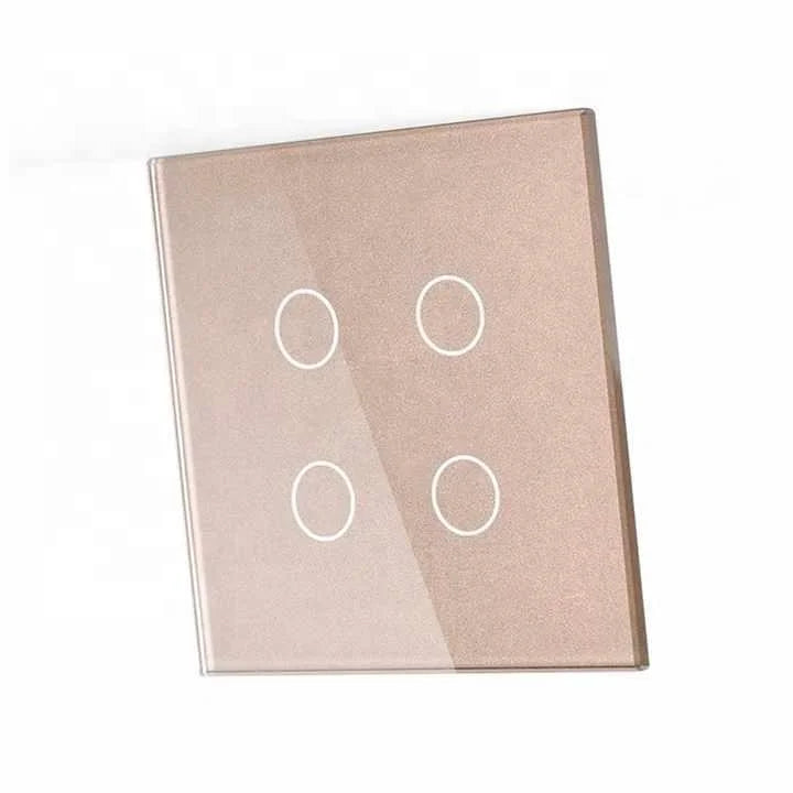 Custom Smart Home Design Intelligent Controlled Light Wall Switch Tempered Glass Crystal Panel Home Appliance Touch Panel
