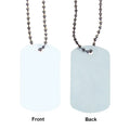 Creative Gift Sublimation Necklace Blanks Pendant Dog Tags for Printing One Side Printing Dog Tag Name Tag Pendants Blank