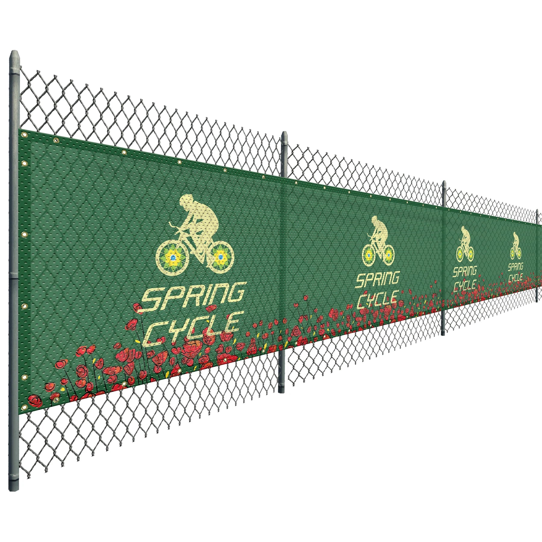 Custom Advertising Fence Large Vinyl Mesh Banner Signs Custom Printing Fence Banner Mesh with Grommets