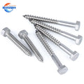 DIN 571 Hex Head Wood Screws for Wood or Wood Engineering Carbon Steel Galvanized Hex Screws