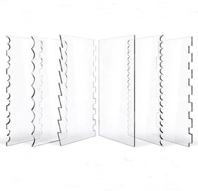 Acrylic Cake Scraper Cake Icing Smoothers Scraper Tool Set Double Edged Cake Scraper Acrylic