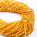 Orange Gemstone Loose Smooth Beads Natural Energy Power Beads Round Stone Beads for Jewelry Making