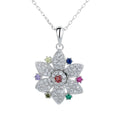 Sterling Silver 925 Pendant Color Pendant Women's Fashion Jewelry Necklace