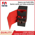 TORSON 200+ Trading Deck Card Box PU Leather Board Game Deck Box with 3 Draw Storage Features for Ultimate Guard Deck Box