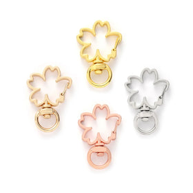 Deepeel BF020 Handbag Hardware Accessories Rose Gold Swivel Clasp Keyring Buckles Decoration Flower Ring Snap Hook