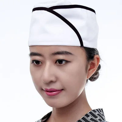 Adjustable Canteen Men Women Restaurant Waiter Work Hat Japanese Food Restaurant Cotton Polyester Custom logo Plain Chef Hat