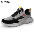 GUYISA New Brand Safety Shoes for Autumn Men's Lightweight Rubber-plastic Soles Outdoor Work Steel Toe Safety Shoes