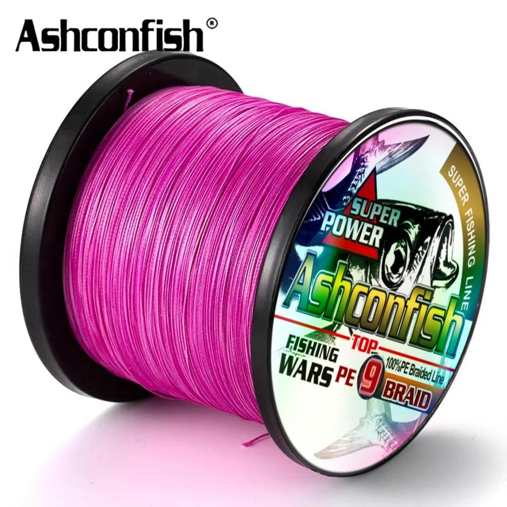 OEM 9 Strand 1000m Braided Fishing Wire Carbon Fiber Polyethylene 100% PE 15-310LB for Stream Lake River Fishing