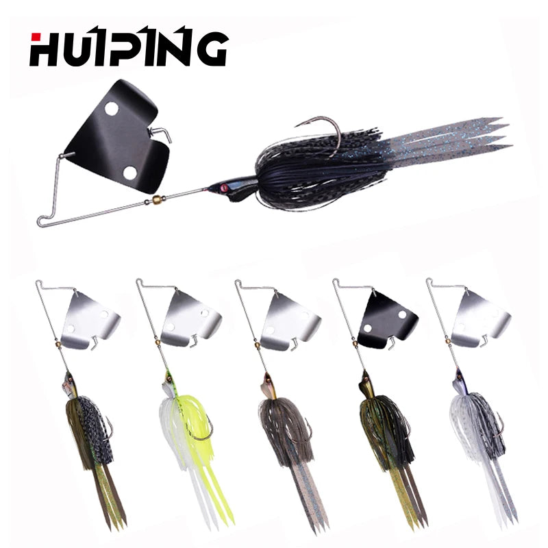 New Arrivals 25.5g JIG Spinner BuzzBait Blade Jig Heads With Silicone Skirt Artificial Fishing Whopper Jigging Bass Lures
