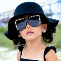 Rectangle Vintage Quality Kids Hot Shades 2026 Oversized Diamonds Promotion Logo Girls Popular Oem Ce Uv400 Kid Sunglasses