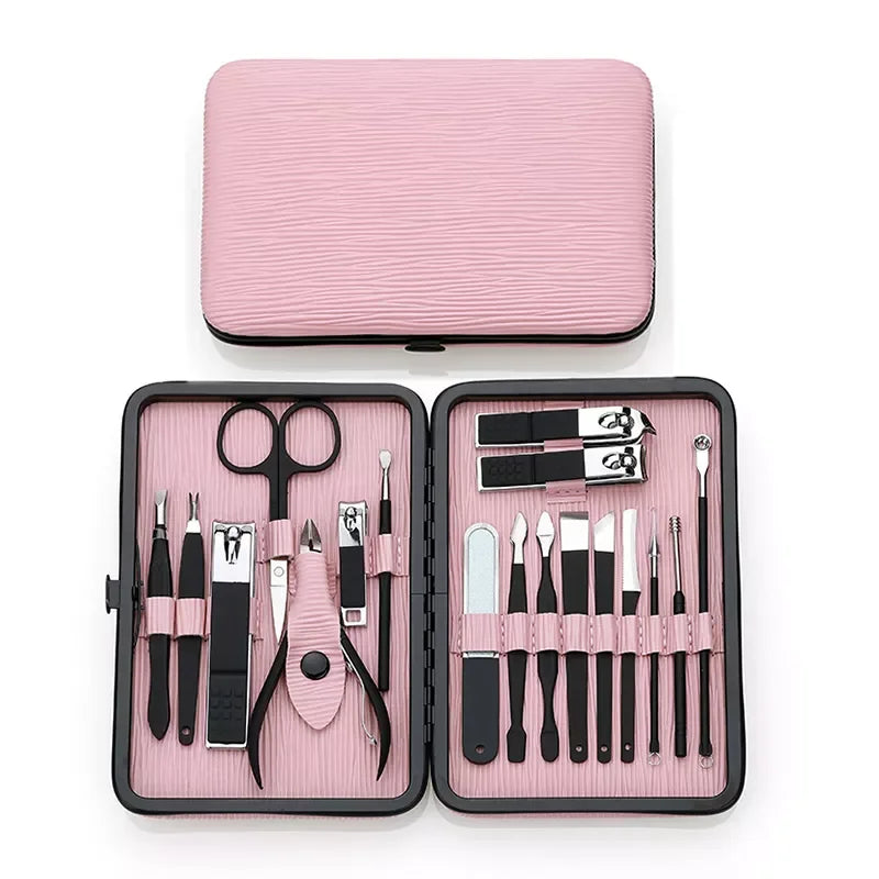 Professional Makeup Tools 18 Pcs Stainless Steel Finger Nail Clipper Beauty Care Manicure Set