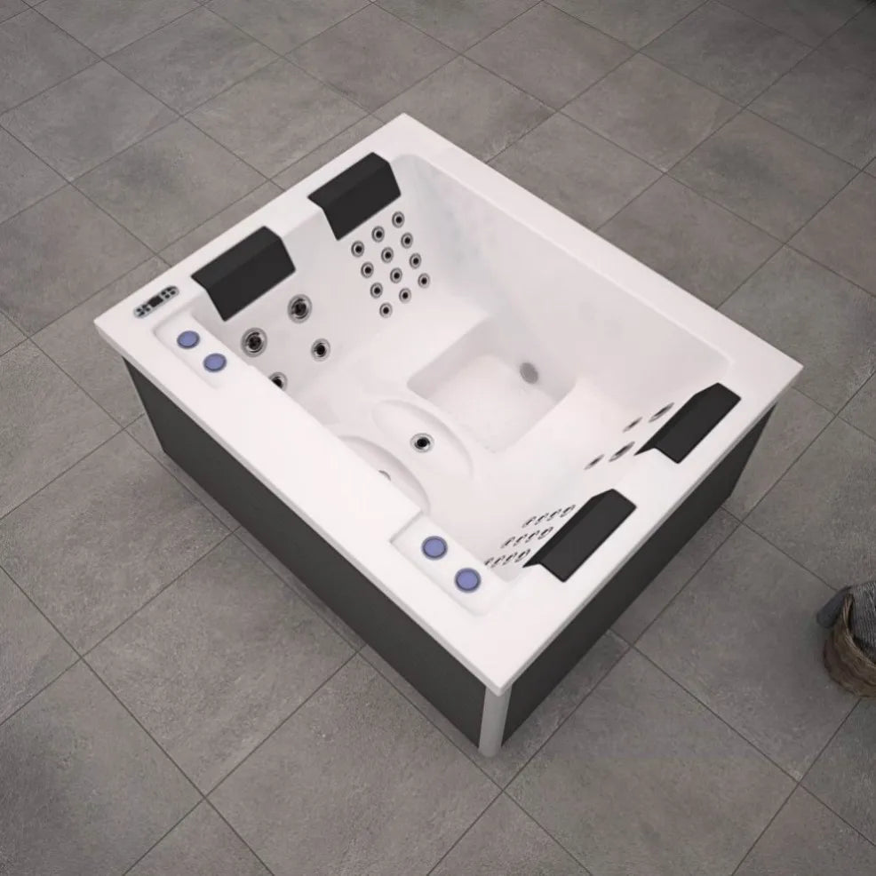 Modern 4-Person Square Jet Whirlpool Massage Hot Tub Quality Acrylic Outdoor Hydro Mini Spa SAA Certified for Garden Hotel Use
