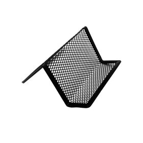 Z-Shaped Metal Mesh Business Card Holder Modern Wave Design Desktop Organizer Portable Metal Wire Card Stand for Office & School