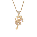 CN248 Brass Zircon  Pendant Iced Out Cubic Zircon Necklace Hip Hop Gift Jewelry Bling Bling